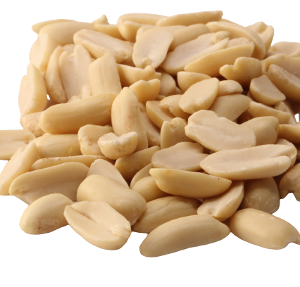 Split blanched peanuts